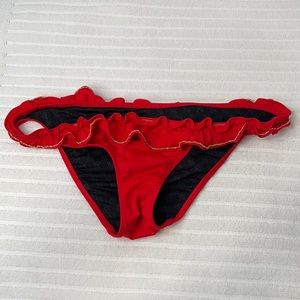 Red Ruffle Victoria’s Secret Bathing Suit Bottoms